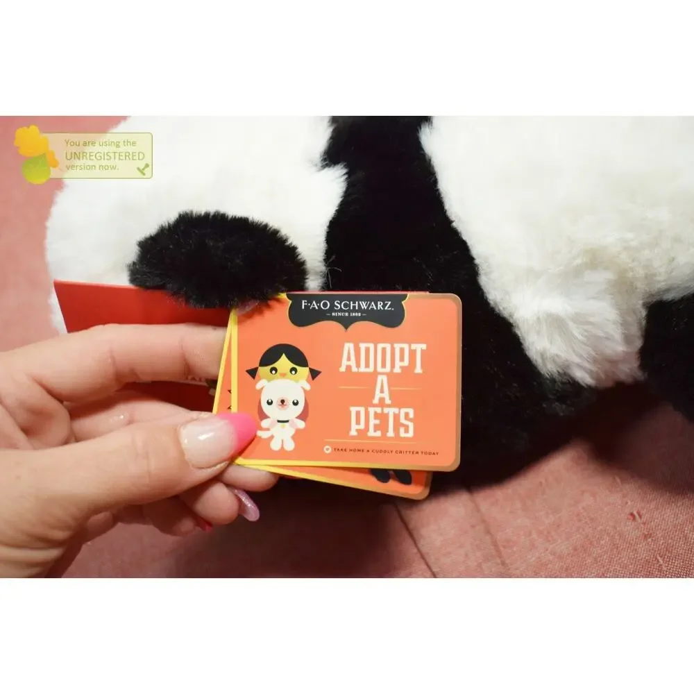 FAO Schwarz 15” Adopt-A-Pets Plush Panda